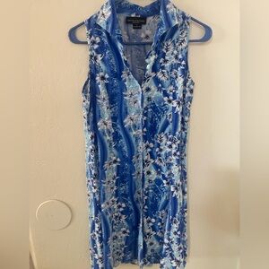 Impressions Blue Floral Dress